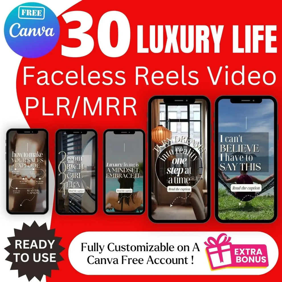 340 Faceless Reels video with Resell Rights.