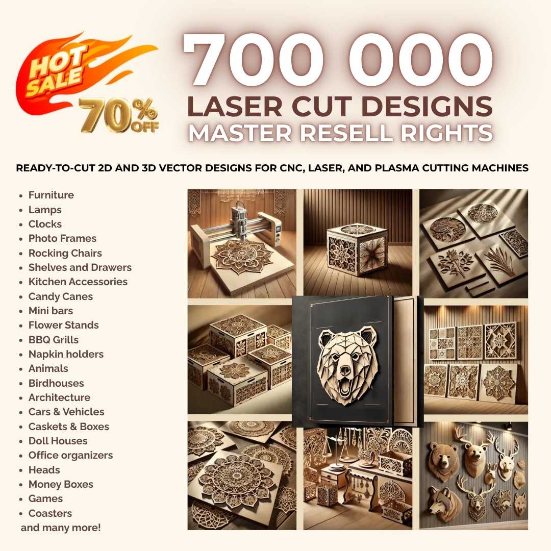 700000 Laser Cut Designs with Master Resell Rights