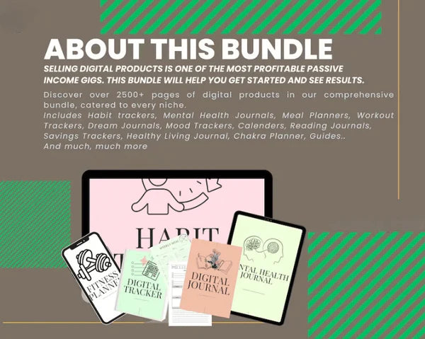 2500+ Pages of Premium PLR Planners, Digital Templates, Journals, Templates & Trackers!! | Resell Rights License Included