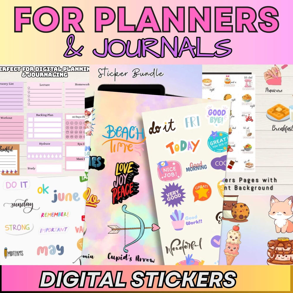 15000 Pages Planners & 8000 Digital Stickers with Resell Rights, Including Journals, Trackers, & More! | Huge Template Library
