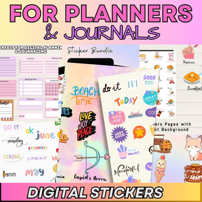 15000 Pages Planners & 8000 Digital Stickers with Resell Rights, Including Journals, Trackers, & More! | Huge Template Library