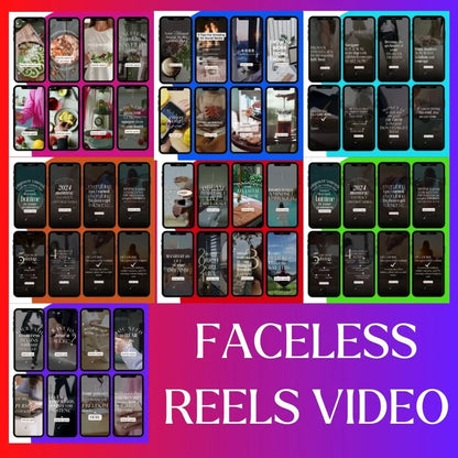 340 Faceless Reels video with Resell Rights.