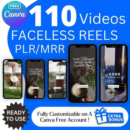 340 Faceless Reels video with Resell Rights.