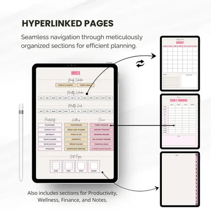 Aesthetic Girl Digital Planner + 22 Beautiful Digital Stickers (with Resell Rights)