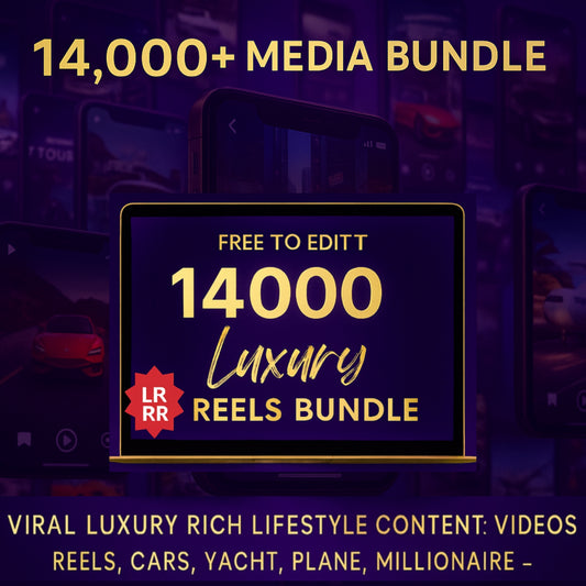 14,000+ Viral Luxury Rich Lifestyle Content: Videos Reels, Cars, Yacht, Plane, Millionaire - TikTok, Instagram, YouTube Shorts - Instant Download (PLR/MRR)
