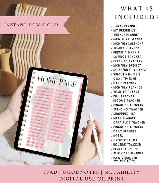 That Girl Planner: Digital & Printable Planner | Variety Of Planners & Trackers (With Resell Rights)